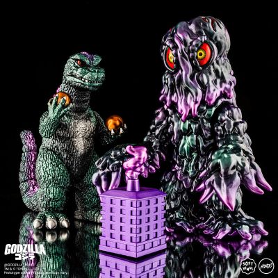 哥斯拉 与 黑多拉 软胶模型套装 油污变种