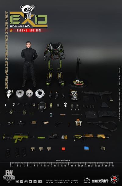 SS142 1/6 机械外骨骼装甲“试验型3号”“熊猫分队” 收藏可动人偶豪华版