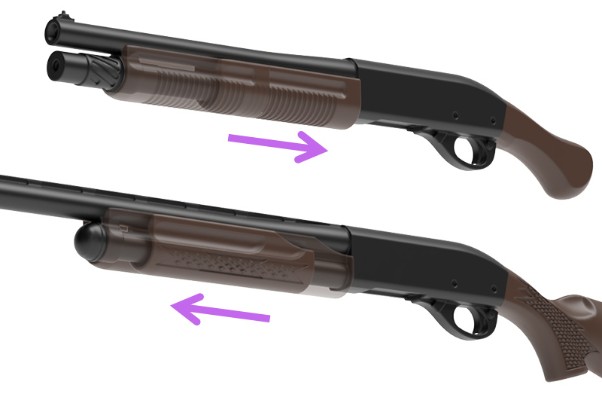 小军械库 LA055 M870霰弹枪 木柄样式