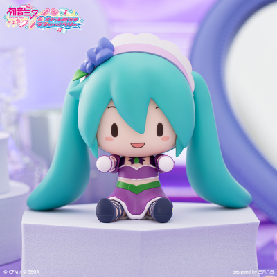 Fuwa Petit Q版玩偶 初音未来×时尚魔女拉芙与贝莉 闪亮紫色