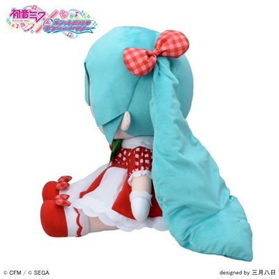 初音未来×时尚魔女拉芙与贝莉 软绵绵玩偶 可爱草莓 (LL尺码)