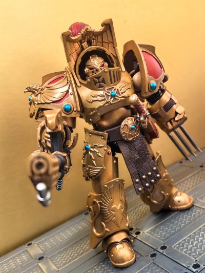 战锤:荷鲁斯叛乱 禁军军团 天鹰终结者小队 配备炼狱火矛的天鹰终结者