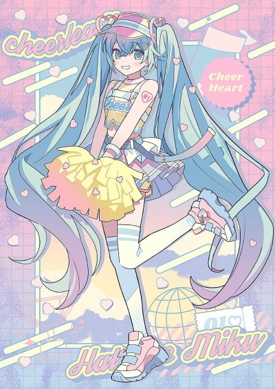 初音未来 x 良笑社 插画大赛 第3回「啦啦队」初音未来
