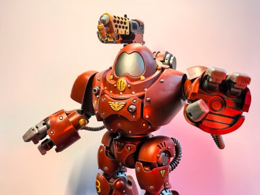 战锤40000 机械修会 装备怒焰喷火器的卡斯特兰机器人