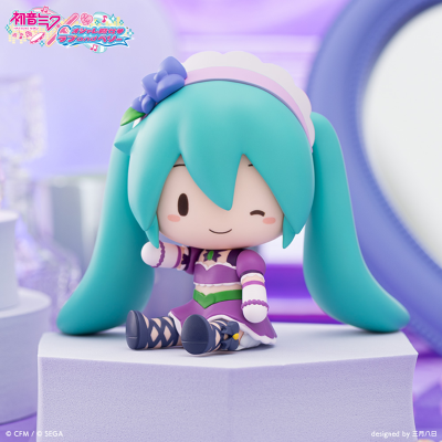 Fuwa Petit Q版玩偶 初音未来×时尚魔女拉芙与贝莉 闪亮紫色