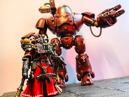 战锤40000 机械修会 装备怒焰喷火器的卡斯特兰机器人