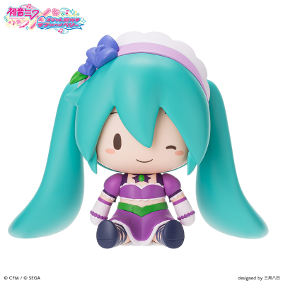 Fuwa Petit Q版玩偶 初音未来×时尚魔女拉芙与贝莉 闪亮紫色