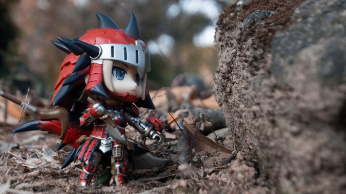 粘土人#993-DX 怪物猎人:世界  雄火龙装女猎人