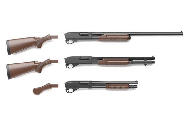 小军械库 LA055 M870霰弹枪 木柄样式