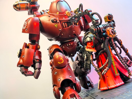 战锤40000 机械修会 装备怒焰喷火器的卡斯特兰机器人