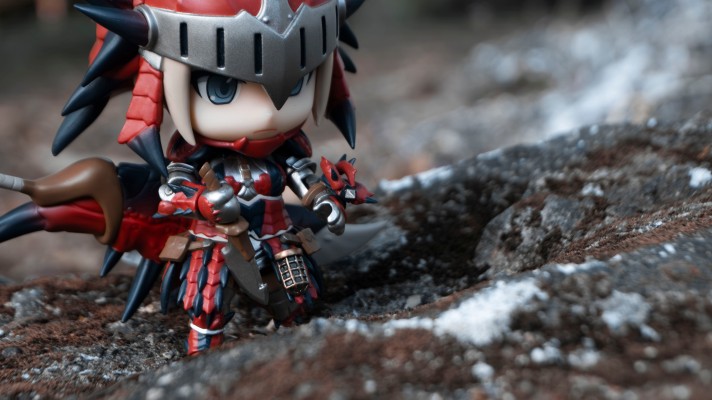 粘土人#993-DX 怪物猎人:世界  雄火龙装女猎人