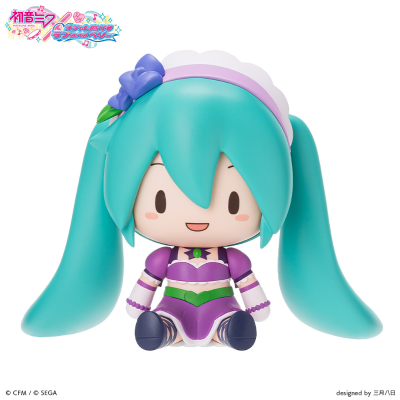 Fuwa Petit Q版玩偶 初音未来×时尚魔女拉芙与贝莉 闪亮紫色