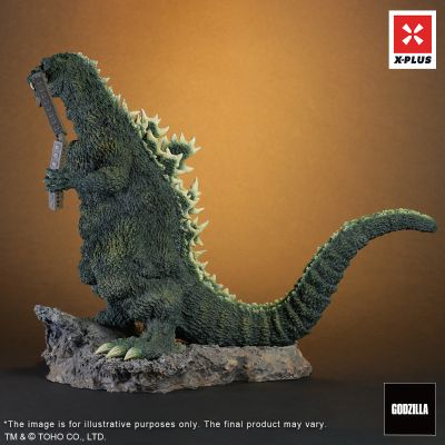 东宝30厘米系列 哥斯拉1954（咬火车造型）美式影院海报配色版