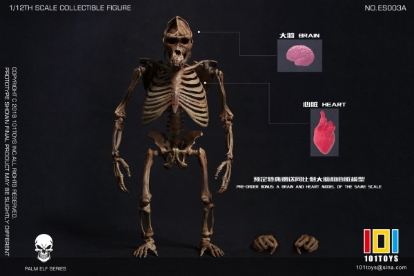 NO.ES003A 掌上精灵系列 猩猩骷髅骨架素体-原色版