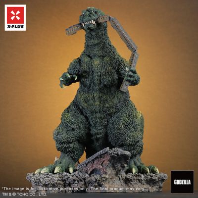 东宝30厘米系列 哥斯拉1954（咬火车造型）美式影院海报配色版