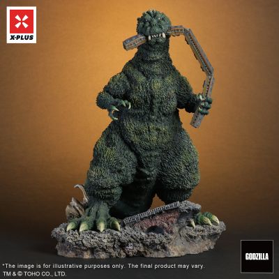 东宝30厘米系列 哥斯拉1954（咬火车造型）美式影院海报配色版