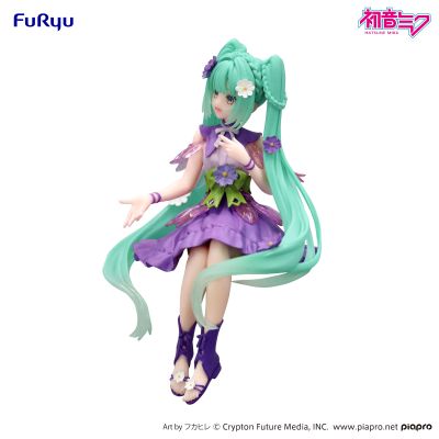 压泡面 初音未来 花仙子 紫色波斯菊