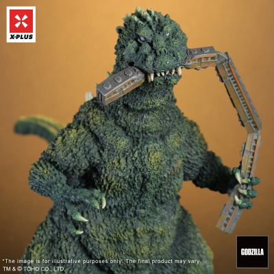 东宝30厘米系列 哥斯拉1954（咬火车造型）美式影院海报配色版