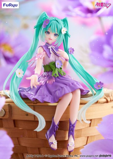 压泡面 初音未来 花仙子 紫色波斯菊