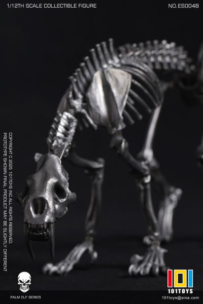 NO.ES004B 掌上精灵系列 剑齿虎骷髅骨架素体-银色版