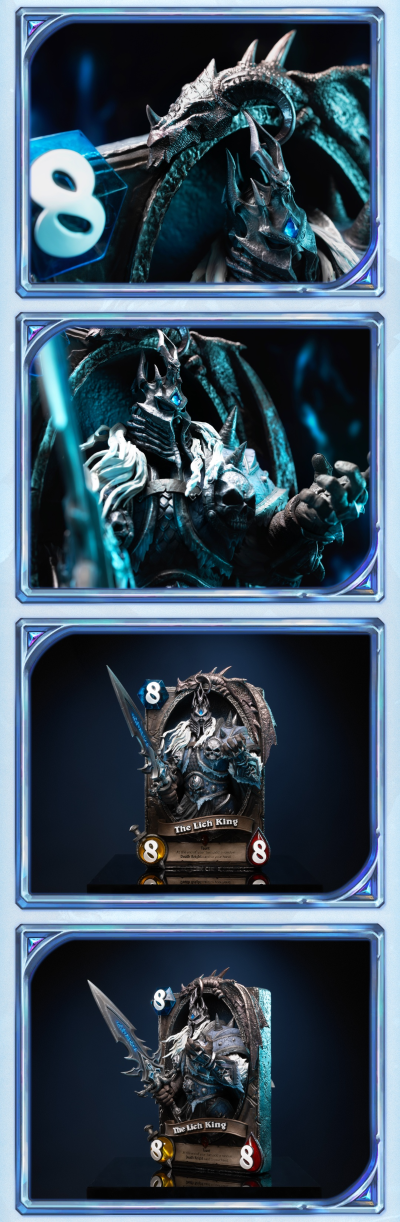 炉石传说 巫妖王卡牌艺术雕像