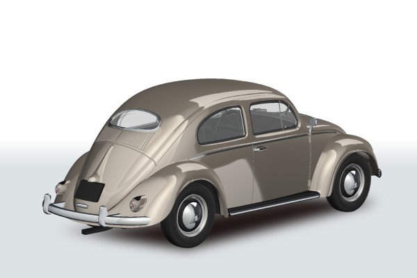 乐Pla 卡扣组合型套件 No.20-LB 大众 甲壳虫 浅米色