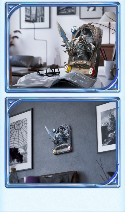 炉石传说 巫妖王卡牌艺术雕像