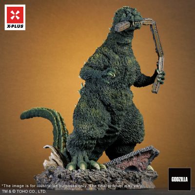 东宝30厘米系列 哥斯拉1954（咬火车造型）美式影院海报配色版