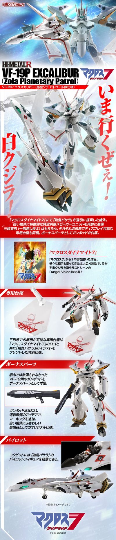HI-METAL R VF-19P  断钢剑（佐拉星巡逻队样式）