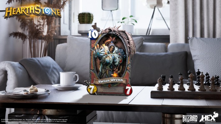 炉石传说 瓦里安·乌瑞恩 卡牌艺术雕像