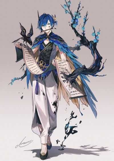 初音未来 x 良笑社 插画大赛 第5回 「中华风」 KAITO