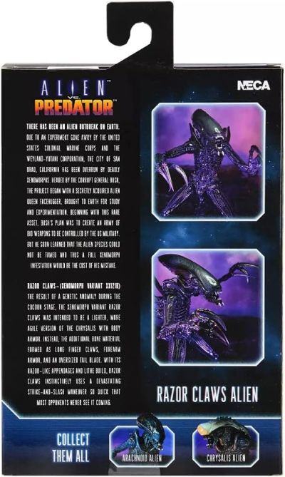 异形大战铁血战士 - 蛛网异形 7 英寸比例可动人偶（电影配色）