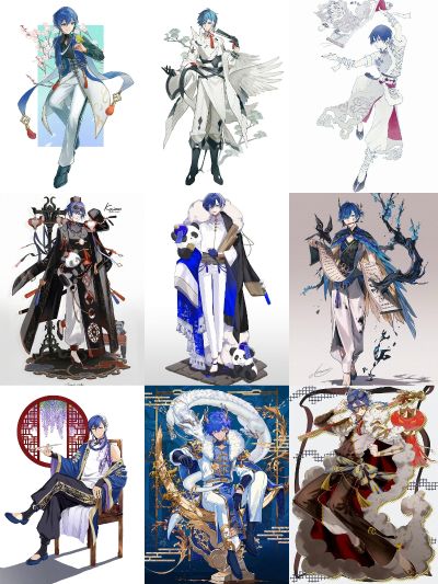 初音未来 x 良笑社 插画大赛 第5回 「中华风」 KAITO