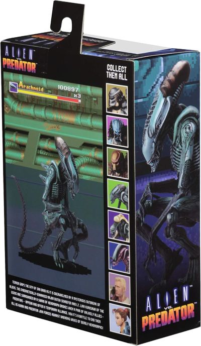 NECA 异形大战铁血战士 街机版 蜘网异形 可动人偶