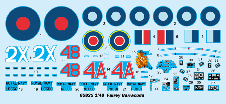 编号：05825 1/48 军用飞机系列 英国梭子鱼舰载机