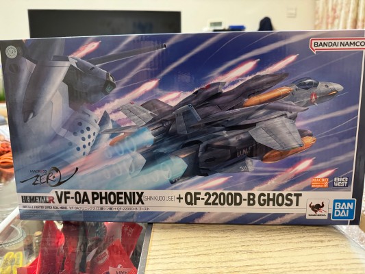HI-METAL R 超时空要塞ZERO  VF-0A 凤凰(工藤真专用) ＋ QF-2200D-B 幽灵