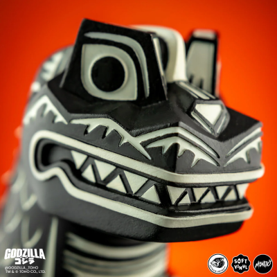 哥斯拉 - Attack Peter设计的乙烯基人偶 - 麻胶版画变体款