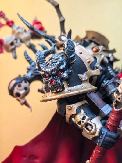 战锤40000 混沌星际战士 黑色军团 装备爆矢枪和动力槌的神选勇士