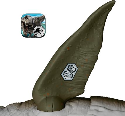 美泰 侏罗纪世界：重生 撕咬爆冲沧龙可动人偶和迷你双脊龙