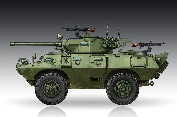 编号：07442 1/72 装甲车辆系列 美国LAV-150型轮式装甲车90mm炮