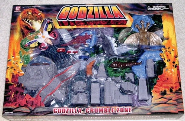 哥斯拉・摩斯拉・王者基多拉 大怪兽总攻击 巴拉刚&哥斯拉&王者基多拉&摩斯拉&魔斯拉幼虫 万代创意玩具系列2-崩溃地带