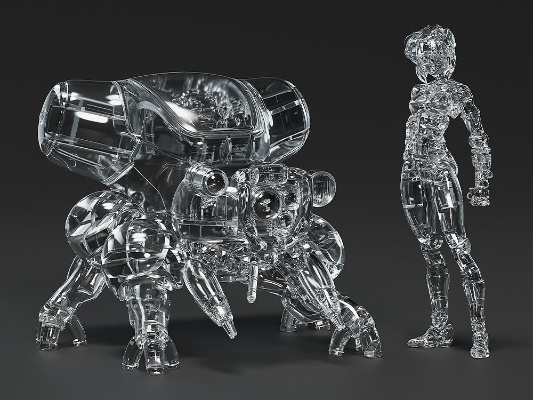 PLAMAX minimum factory MF-96 攻壳机动队 草薙素子 和 福奇克马 光学迷彩