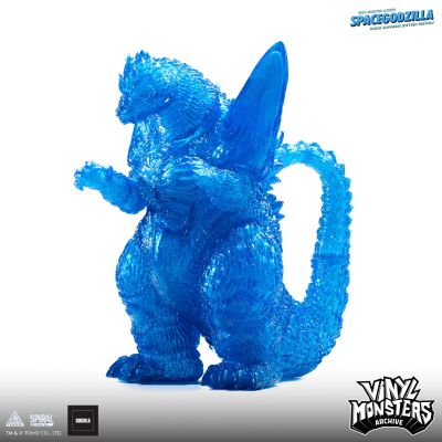 软胶怪兽档案 空间哥斯拉 透明蓝宝石闪粉版