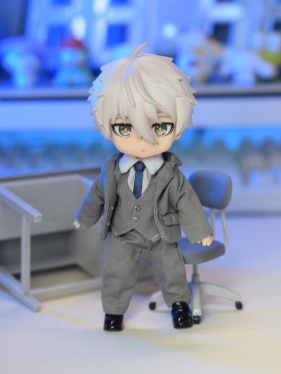 粘土人服装套装 灰色西装