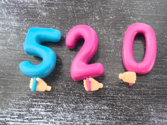 粘土人 预订活动【2024/11】特典 数字气球2 浅蓝色