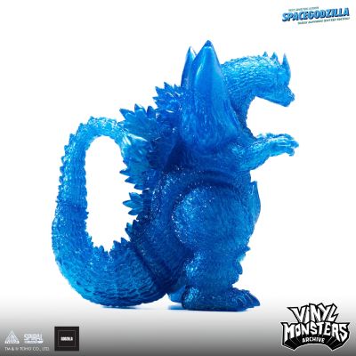 软胶怪兽档案 空间哥斯拉 透明蓝宝石闪粉版