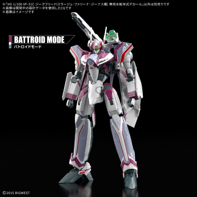 HG 1/100 VF-31C 齐格飞（米拉洁·法莉娜·吉纳斯专用机）的专用水贴