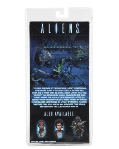 《异形》第十二系列 - 战损版异形战士7英寸比例可动人偶（蓝色）