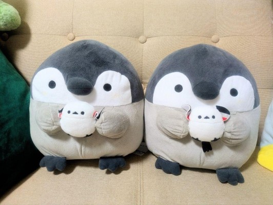正能量企鹅 邪恶山雀抱抱款大号毛绒玩偶