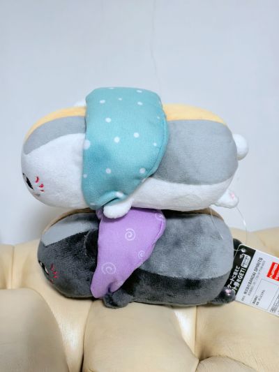 夏目友人帐 猫咪老师和黑猫 出行毛绒玩偶